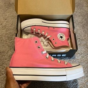 Pink Platform Converse